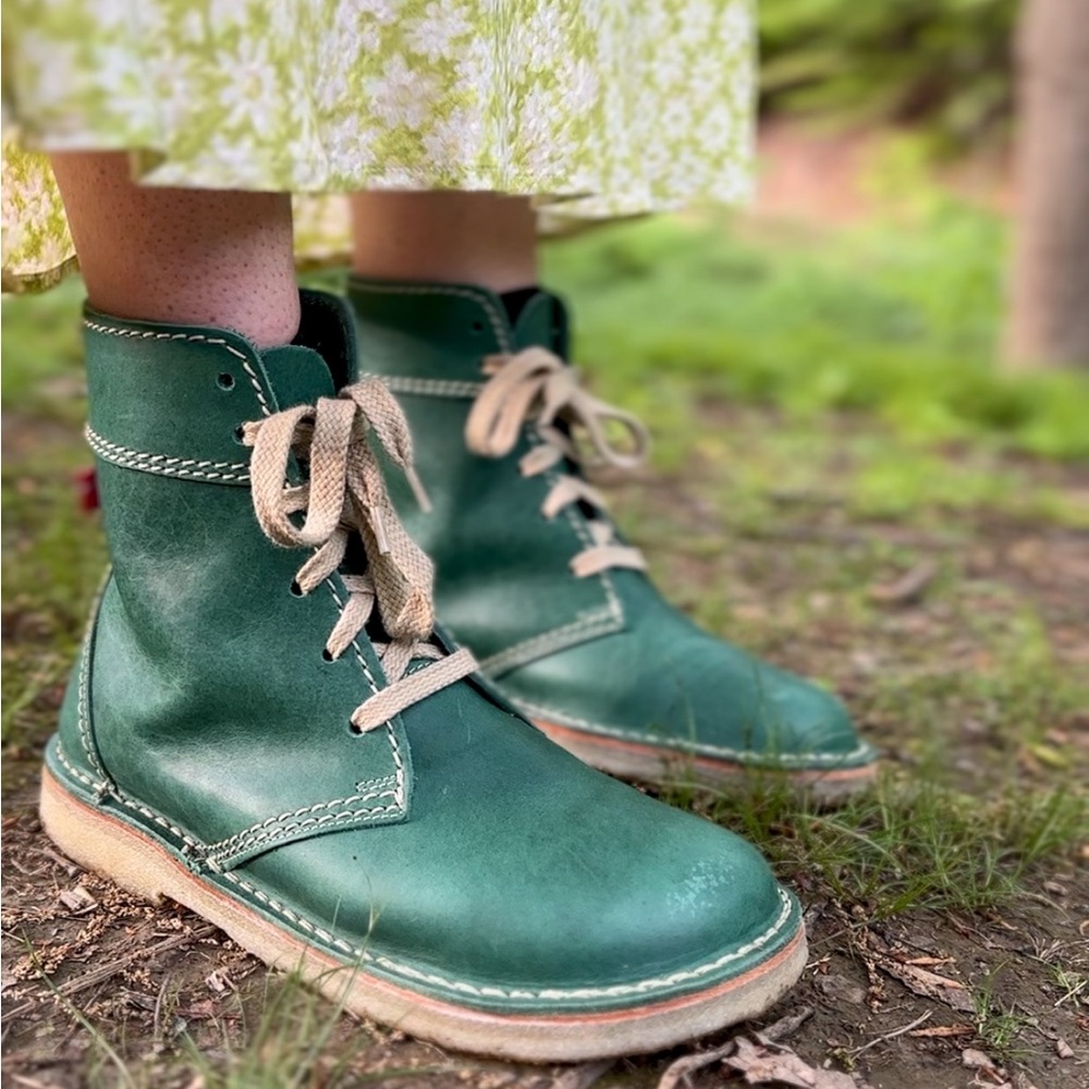 Duckfeet Fåborg lace-up boot green size 42. Womens 11, Mens 9